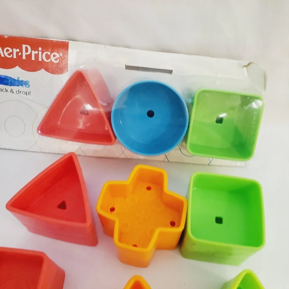 12 Pc Fisher Price Replacement Shape Sorter First Blocks